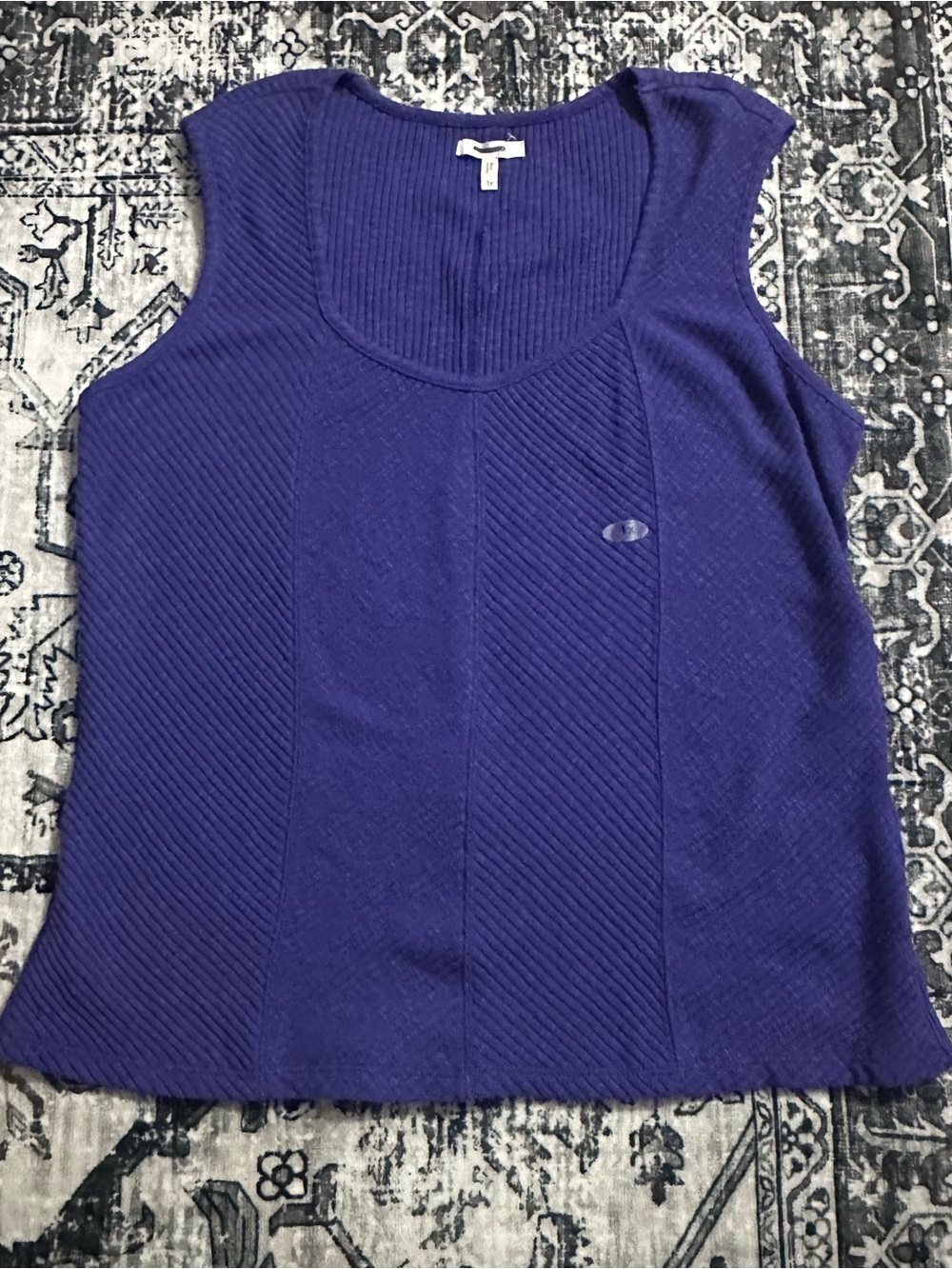 Maurices Purple Ribbed Scoop Neck Tank